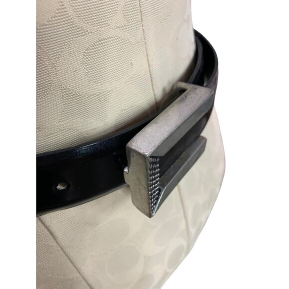 Size 28 Vicenza Black Leather Belt 415 Italian Calfskin Womens Buckle 1179 main image 6
